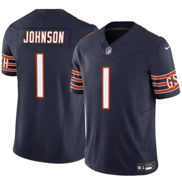 Mens Youths Kids Womens 1 Jaylon Johnson Navy Vapor Stitched Jersey